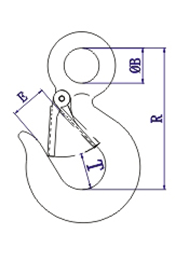 320A 320C drop forged eye hook with latch